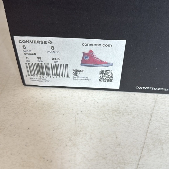 Converse Chuck Taylor All Star Sneakers, Men's 6 Women’s 8, Pink, New with Box - Picture 6 of 7